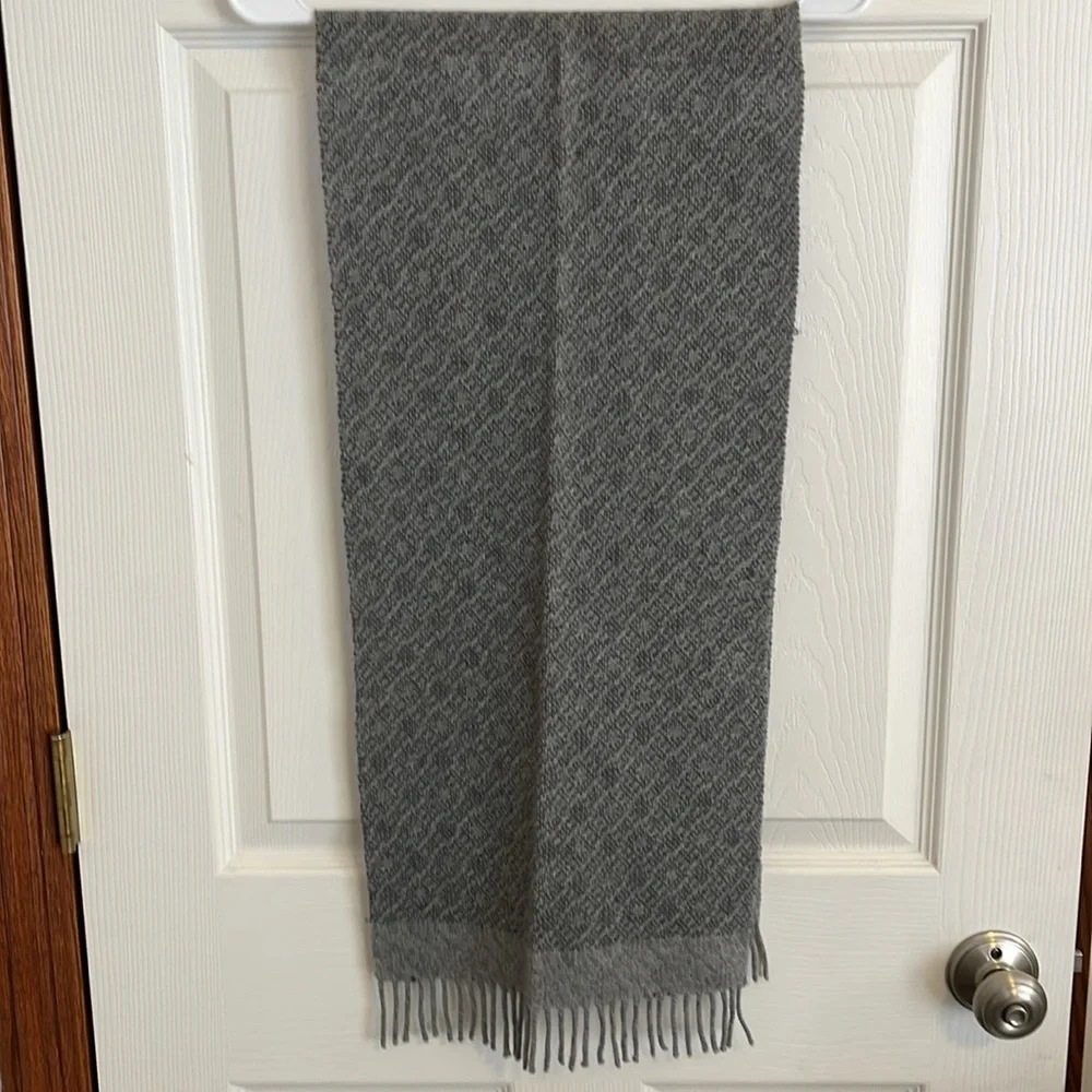 Vintage Gray Fringed Cashmere Scarf by Royal - NWT